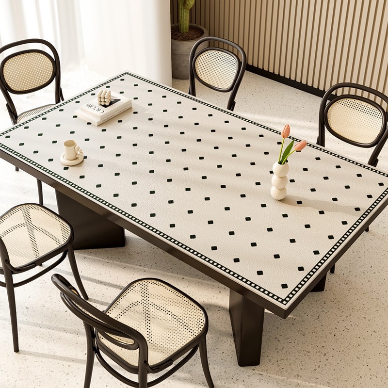 Upgraded Light Luxury High-End Coffee Table Mat, Heat-Resistant Dining Table Mat, Silicone Washable Oil-Proof and Waterproof Tablecloth Mat