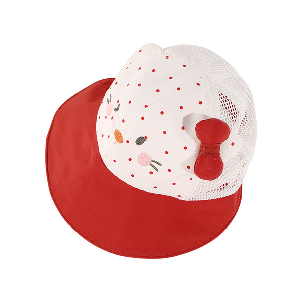 Children's thin cartoon cute breathable sun hat solar-powered