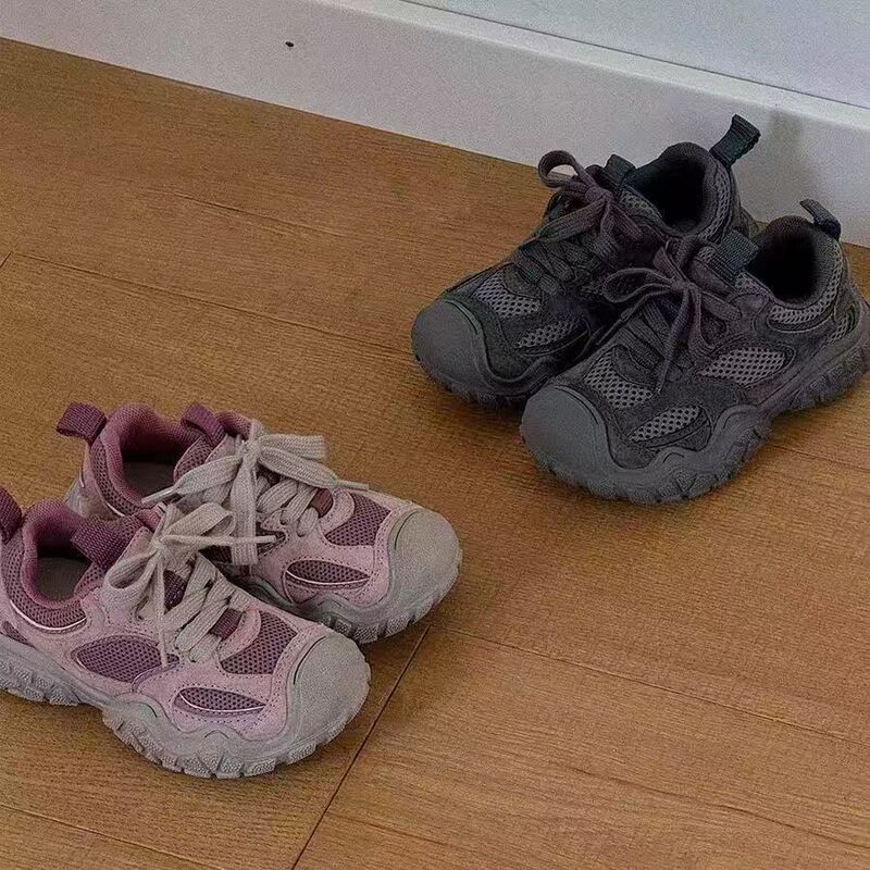 2025 春の新子供用スポーツシューズ男の子と女の子のための屋外ハイキングとリバートレースシューズ年長児のための韓国カジュアルランニングシューズ|undefined