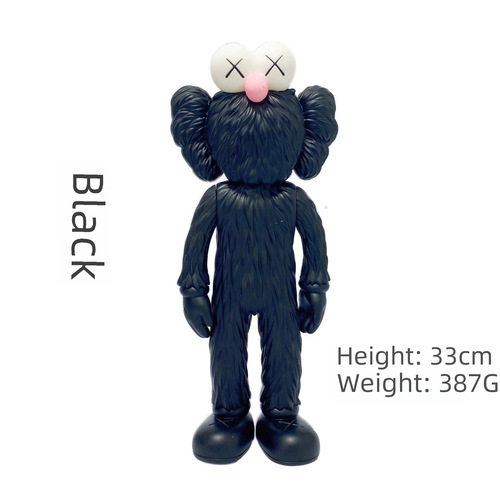 MANDKAWS Sesame Street Standing Pose Internet Celebrity Bear Creative Action Figure Doll Figurine Large Display Piece