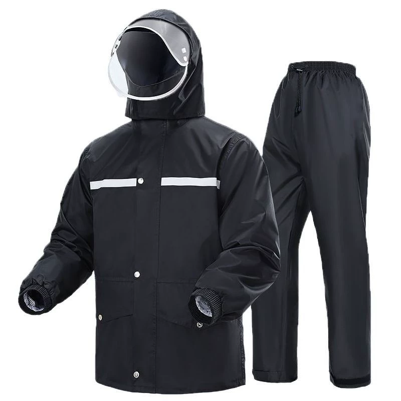 Raincoat, split retroreflective trousers for adults, wholesale