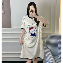 2026年新款大版型显瘦睡衣女夏季薄款短袖可爱睡裙网红家居服外穿