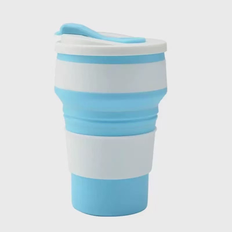 Taza de agua de silicona nórdica, taza plegable portátil al aire libre, taza de oficina, taza de café de alto valor facial