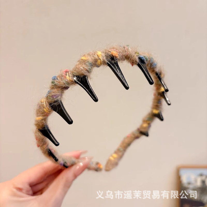 韩系蓬松高颅顶发箍女2025新款波浪带齿洗脸防滑头箍发卡发饰头饰|undefined