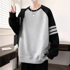 春秋の青少年の衛衣の男の子の12-15歳の初の中学生の長袖のtシャツの大きい子供は色を合わせて底のシャツの上着を詰めます。