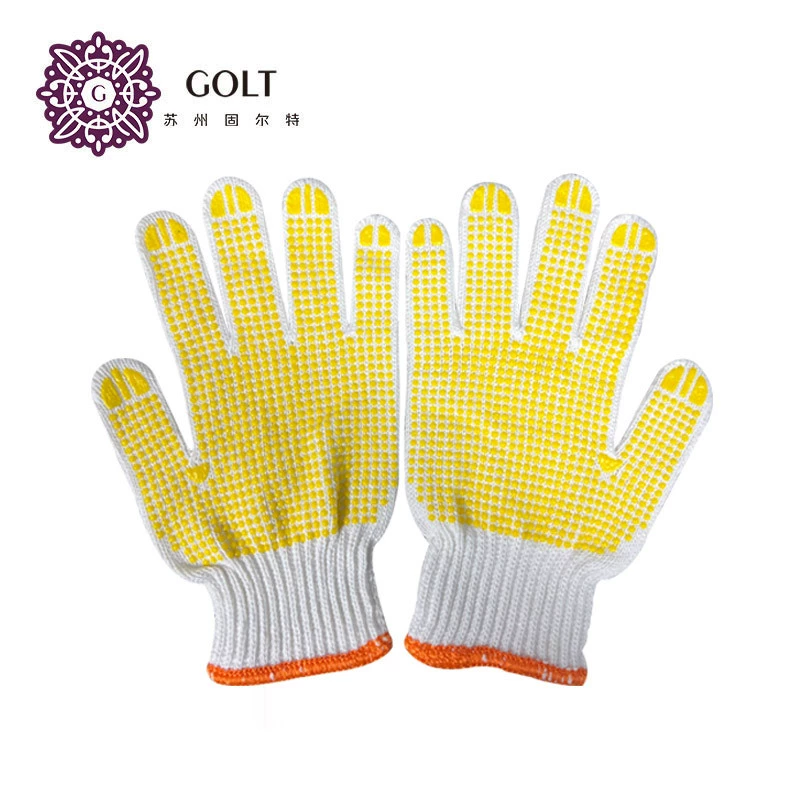 Точечные пластиковые перчатки оптовая работа на строительной площадке ПВХ бусинки перчатки противоскользящие и износостойкие резиновые защитные перчатки