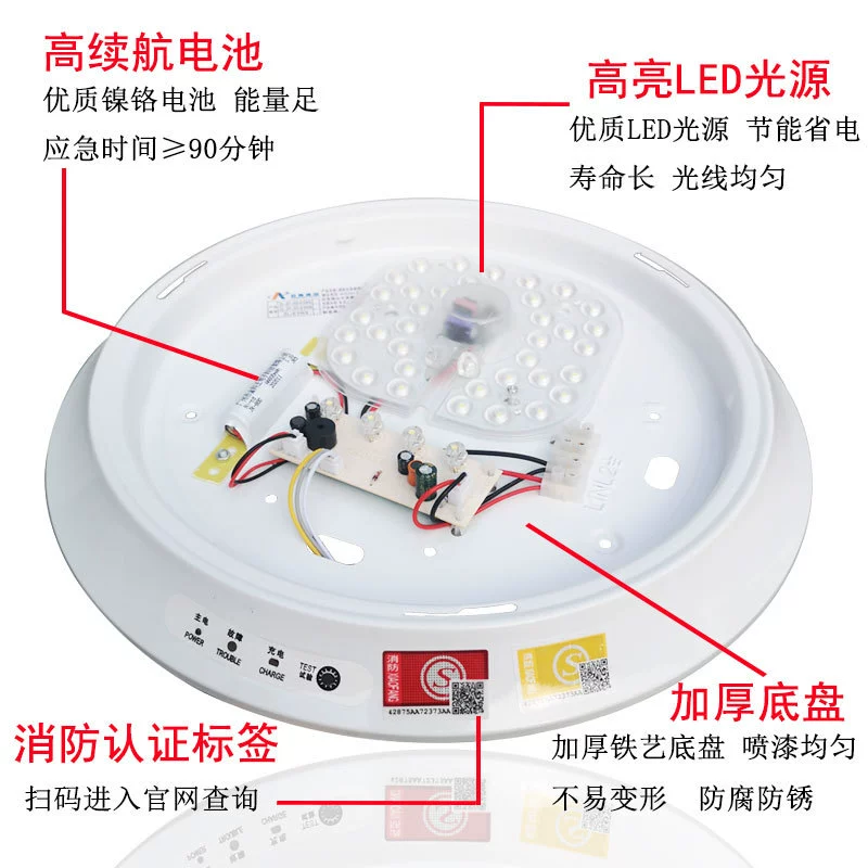 LED physiological induction ceiling light, fire lights with light music, rechargeable battery