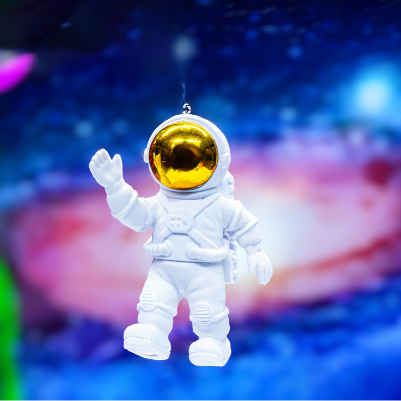 Venta caliente pecera creativa, astronauta dorado, decoración de paisaje, buzo, espacio, decoración del paisaje del hogar, lugar
