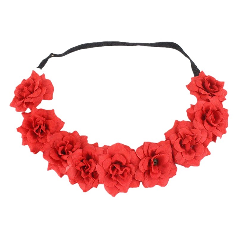 Nueva Europa y América vacaciones junto al mar accesorios para el cabello FIESTA DE Halloween Garland oro plata flor tocado banda de pelo para las mujeres