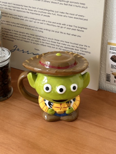 58C1ins American retro style cute and funny three-eyed three-dimensional ceramic cup mug with lid and high resistance