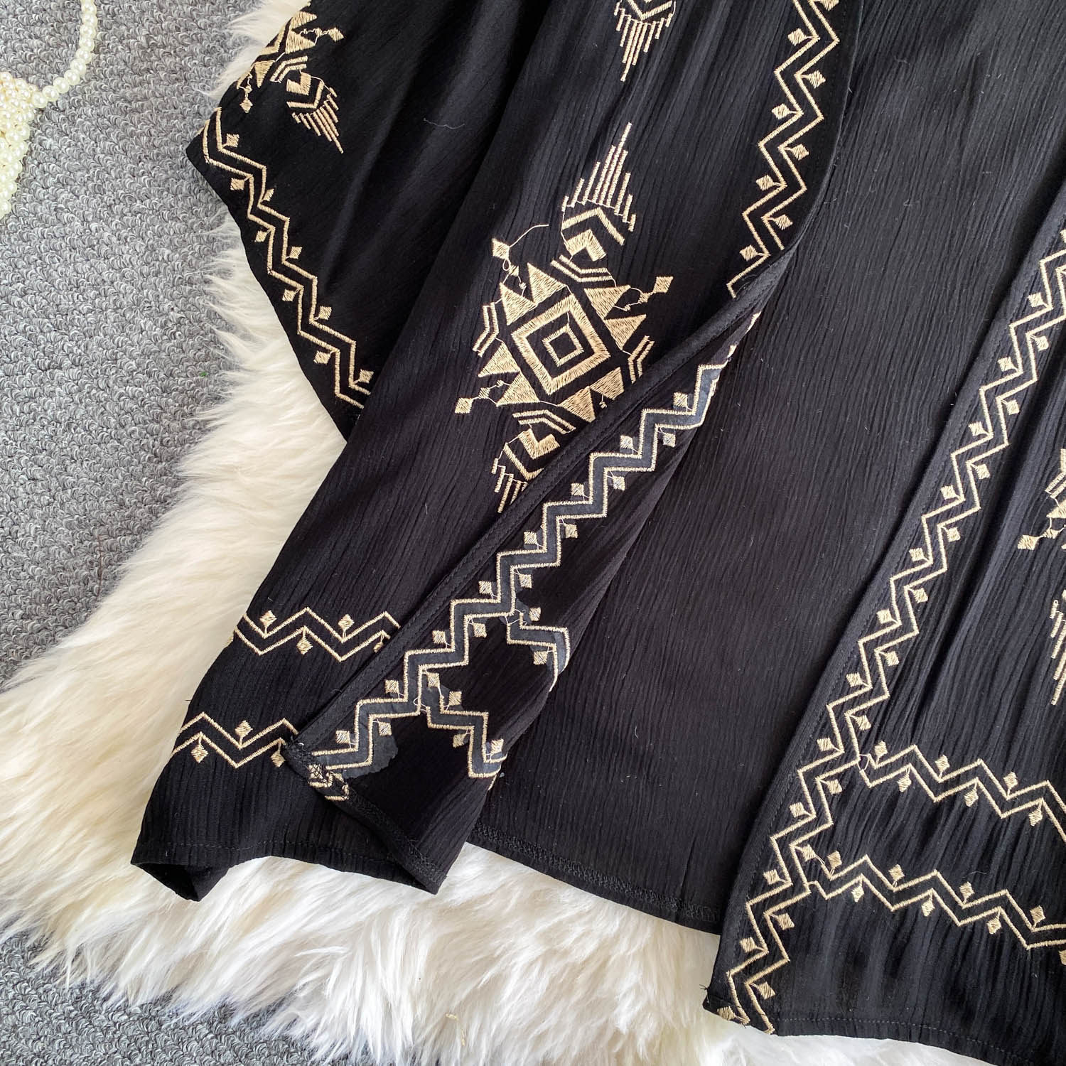 Women's Long Sleeve Cardigan Jacket Vacation Style Sun Protection Loose Top Breathable Chic Embroidered Retro 2026 New_ecoleips.com