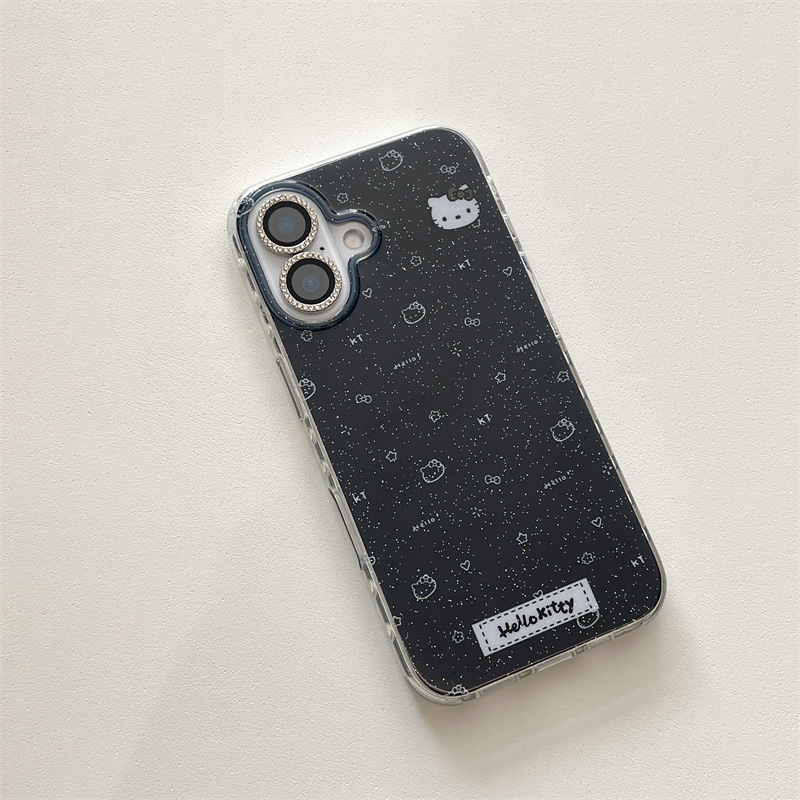 冷淡风细闪立体kitty蝴蝶结适用iPhone16苹果15ProMax/14手机壳13|undefined