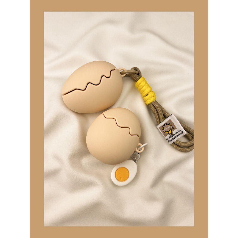 Creative Funny Egg Airpods4 Protective Cover Airpods3 Suitable for Apple Pro2 Bluetooth Headphone Shell Second Generation