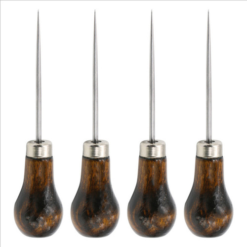 Hardened and lengthened awl, hard quenched needle, upper shoe awl, straight needle with red handle, hardened needle, small gourd awl