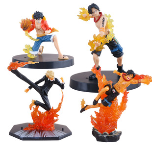Straw Hat Group Navigation King Surrounding Hand Ornaments Fire Boxing Luffy Ghost Chopping Solon Desktop Decoration Wind Feet Shanzhi Toy