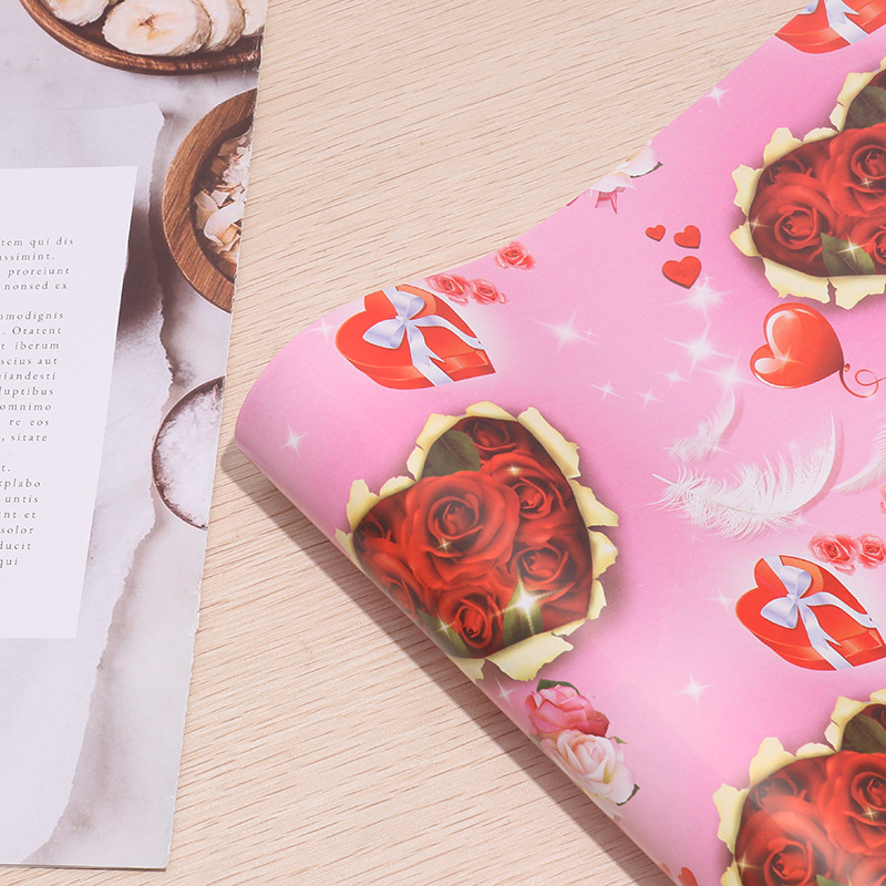 51*74CM flores y plantas amor Día de San Valentín Día de San Valentín Día de la madre Día de la madre Regalo de cumpleaños Caja de regalo de decoración Papel de regalo