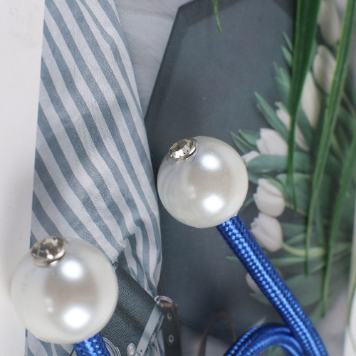 Huatong Window Covering Curtain Accessories Pearl Twist Fun Ribbon Binding Cord Versatile DIY Simple No-Drill Curtain Ribbon