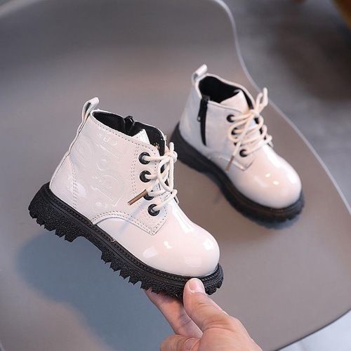 Children's Boots Baby 1-6 Years Old Leather Boots Spring and Autumn Boys Martin Boots Girls Fleece Short Boots Girls Short Boots