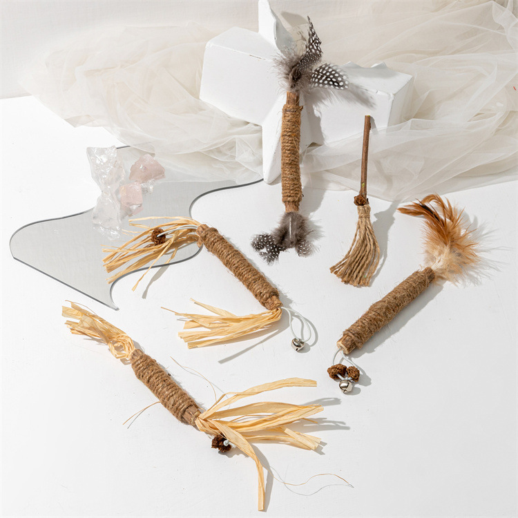 Shake the sound of Polygonum aspium insect gall fruit grinding stick cat toy hemp rope Polygonum aspium cat stick cat bite toy manufacturers