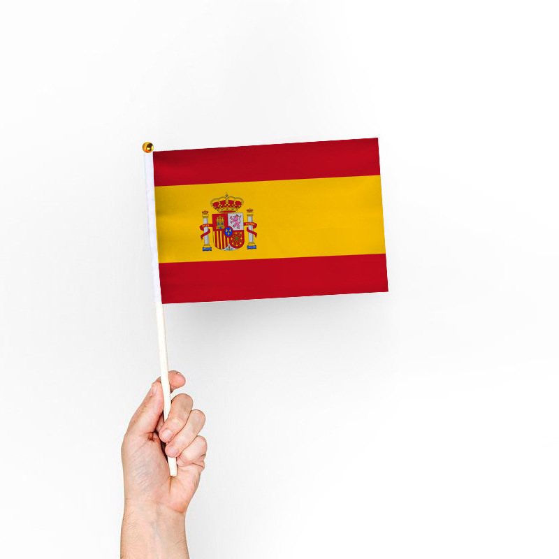 Suministro directo de fábrica 2025 Copa del mundo de Rusia 32 principales banderas de mano portuguesas suministran banderas de mano de países de todo el mundo