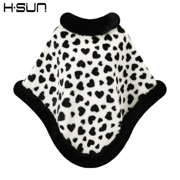 Capa tipo chal de otoño e invierno 2026, nueva bufanda de piel sintética de conejo, abrigo de punto para mujer, prenda exterior holgada y versátil. image 28