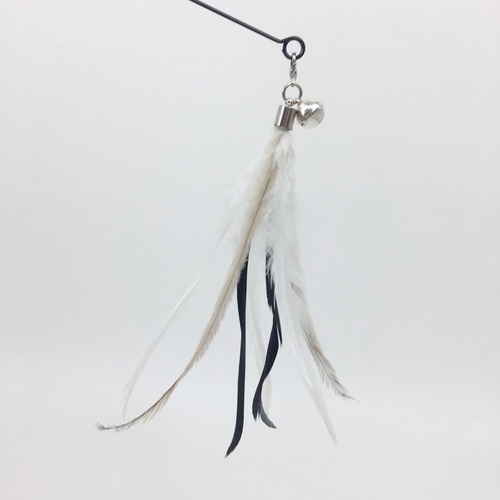 Starlight Cat Feather Wand with Bell, Cat Toy, Soft Turkey Feathers, Pet Supplies