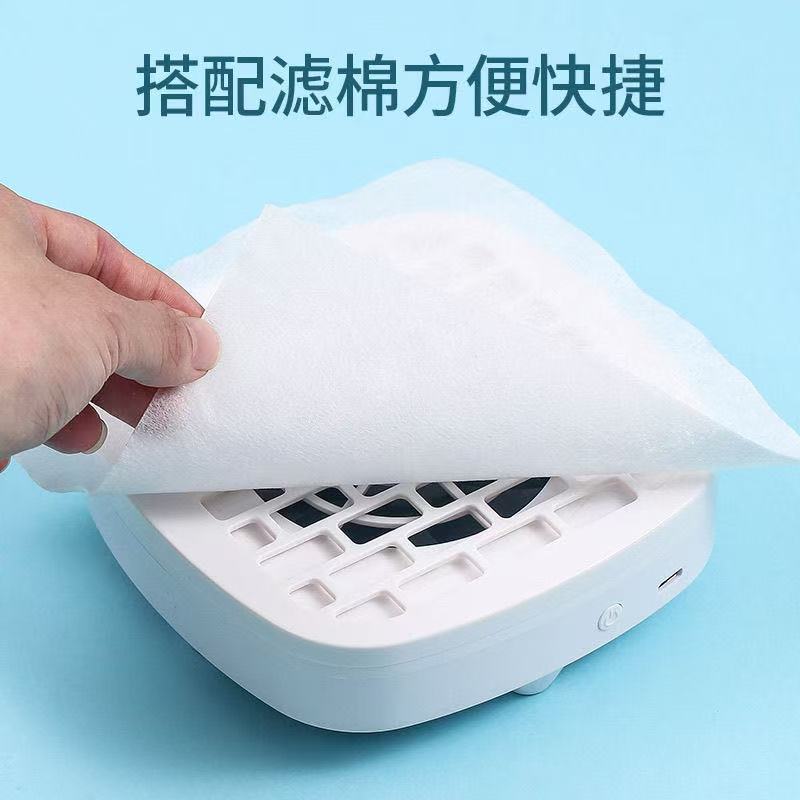 Gran succión, pulido silencioso, limpieza de uñas, aspirador de uñas, pequeño removedor de polvo de uñas para tienda de uñas portátil