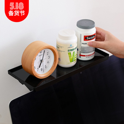 免打孔电视机机顶盒置物架电脑屏幕置物架显示器无线路由器置物架|ru