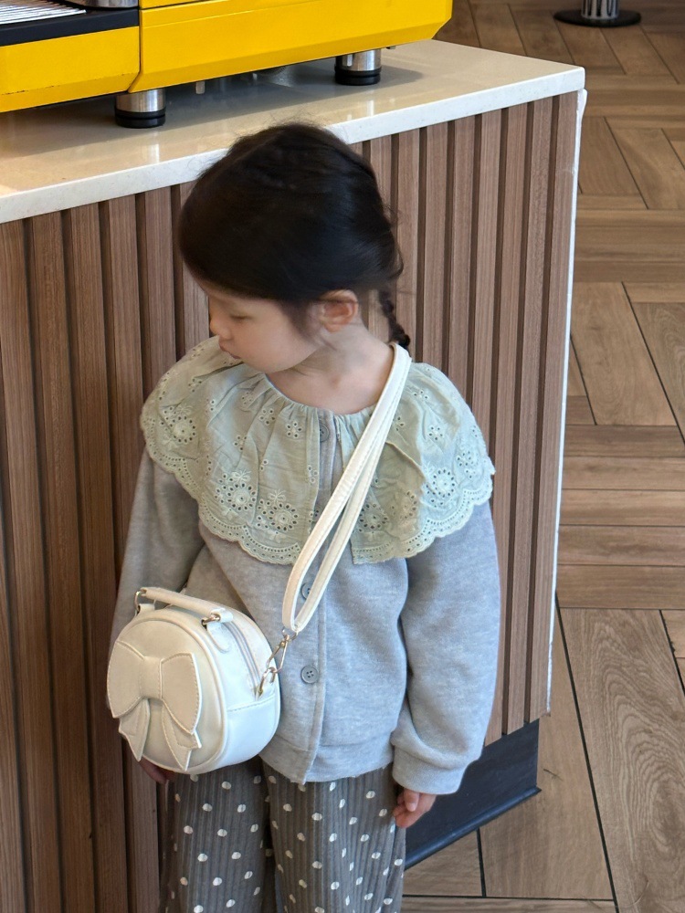 151g Weight Polyester Lining Material Zipper Closure Type Top Handle, Sling Strap Strap Type Crossbody Bag Bags Type Casual, Daily, Shopping Occasion Pu Leather Material Bow Knot Pattern All Seasons Season Girl'S Gender Cute Style Round Shape Girl'S Pu Leather Bow Knot Cute Round Zipper Crossbody Bag 8