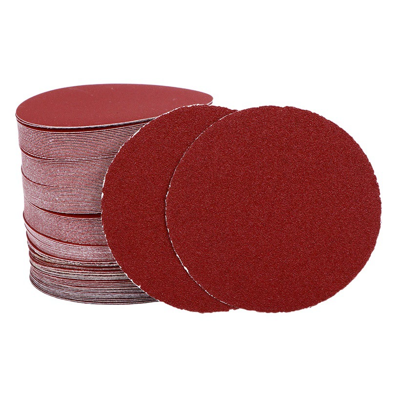 Флокирующая наждачная бумага красный песок назад бархат Деревообработка полировка металла Наждачная ткань полировальный лист наждачная бумага для удаления ржавчины 4-дюймовый 5-дюймовый диск наждачная бумага