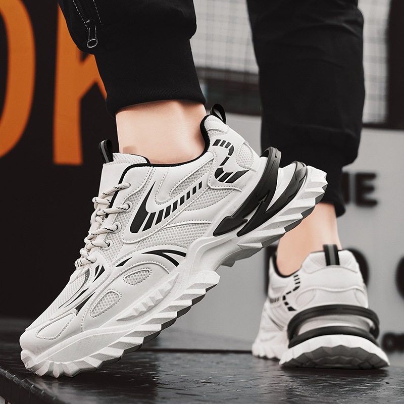 Zapatillas de malla zapatos casuales para hombre primavera y verano 2025 zapatos de papá de todo fósforo zapatos de suela gruesa para estudiantes