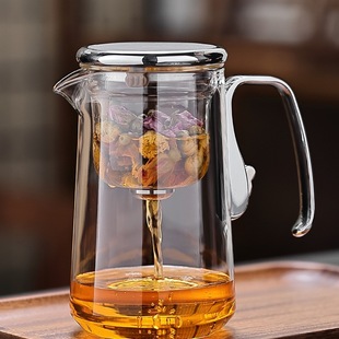 Magnetic Suction Elegant Cup Teapot Heat-Resistant Glass Tea Cup Large Capacity Tea Water Separation Filter Lazy Tea Set