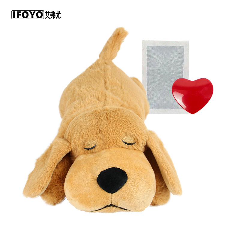 Juguete de confort para mascotas, éxito de ventas transfronterizo, compañero para la ansiedad del perro, simulación de latido del corazón, peluche al por mayor para perros pequeños