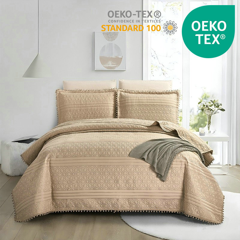 Cross-border Three-piece Cover Set, 3D Ultrasonic Bed Sheet, Wholesale By Design, Foreign Trade Bedding And Home_voghion.com