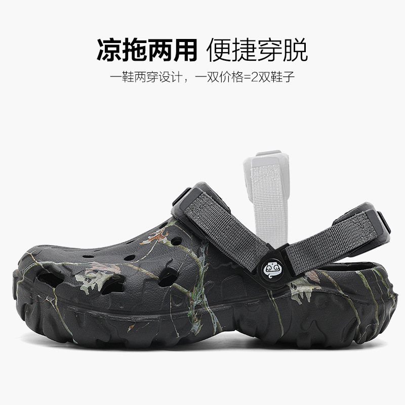 Hole Shoes Men's Summer 2025 New Eva Non-slip Driving Baotou Slippers Outdoor Beach Sandals Men's Outer Wear