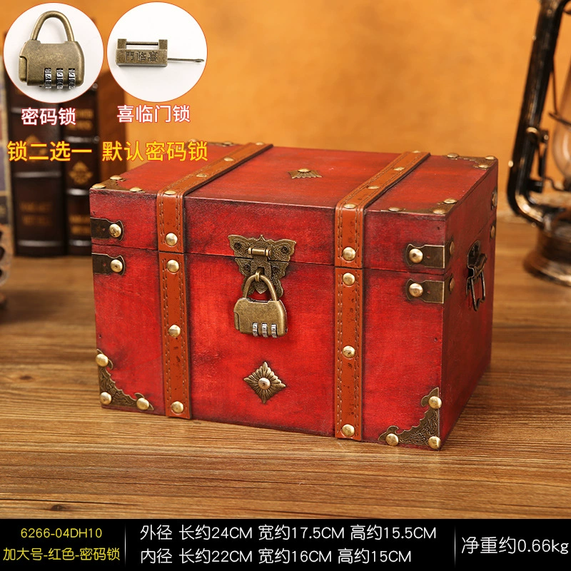 Retro wooden table storage box, wooden box