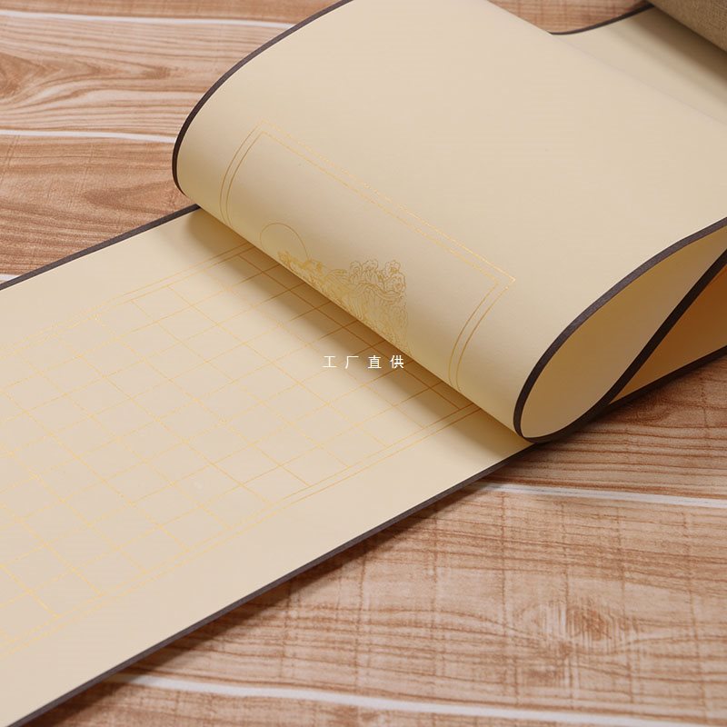 宣纸手卷空白卷轴小楷方格宣纸万年蓝仿古色小楷可配锦盒定 制