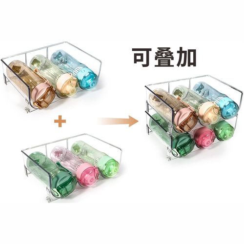 新品跨境透明水瓶架可堆叠饮料红酒展示架厨房水杯收纳架源头厂家