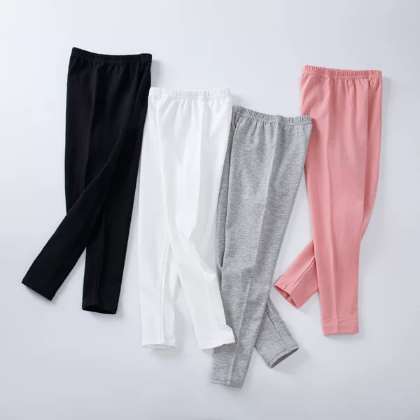 Girls' Leggings, Kidsren's Knitted Cotton Pants, Spring & Fall Thin Outerwear for Small and Medium-Sized Kidsren, Summer Lycra Pants