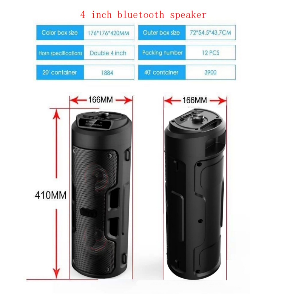 Sonido Bluetooth alto volumen doble altavoz square dance altavoz al aire libre subwoofer césped micrófono portátil K canción