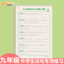 九年级语文句式训练优美句子积累满分作文同步词语描红练每日一练