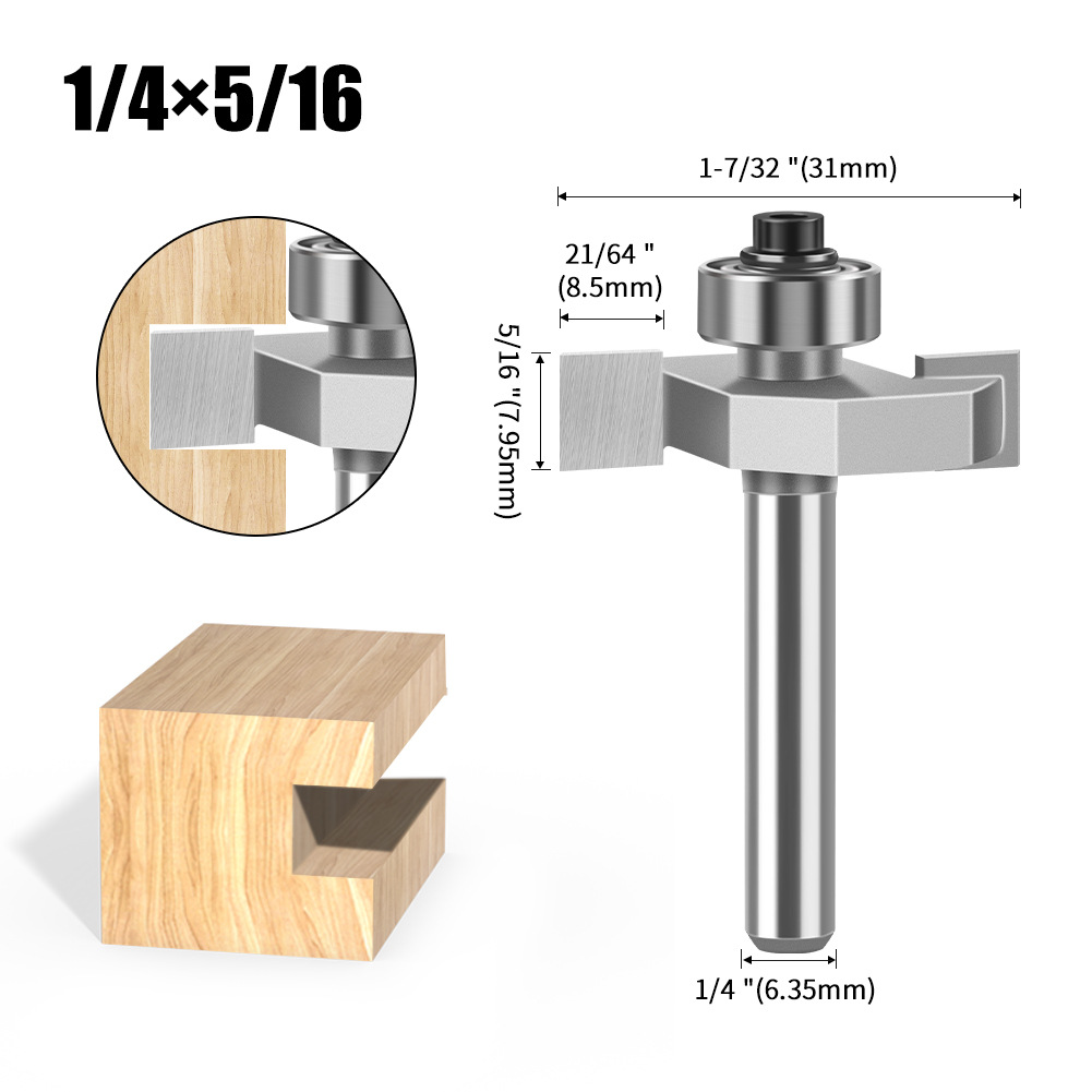 Cortador de bolas en T, fresa para carpintería, cortador ranurado, cortador ranurado, cortador ranurado dos en uno, cortador de chaflán Haitang, cortador de manita
