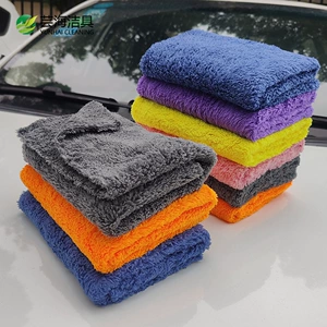 Qalınlaşdırılmış Avtomobil Yuma Dəsmalı, Mikrofiber Mərcan Yunu, Yüksək Sorucu