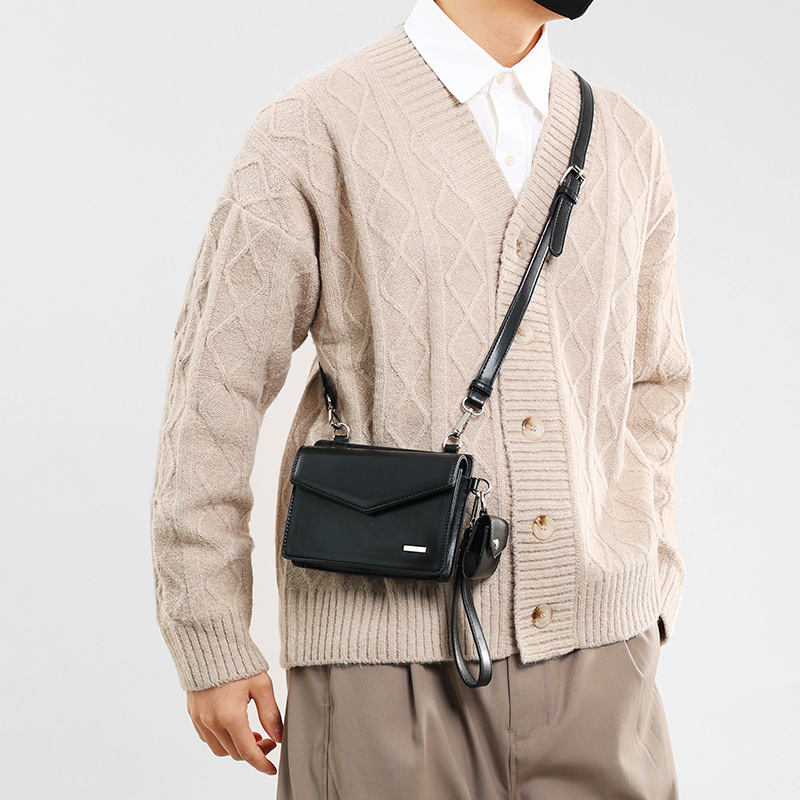 Couple Style Versatile Crossbody Bag with Small Bag Korean Style Commuter Shoulder Bag Sling Bag High-End Small Shoulder Bag Trendy Men's Bag