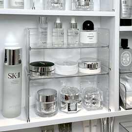 护肤品浴室镜柜香水收纳置物架整理盒收纳盒化妆品卫生间桌面透明