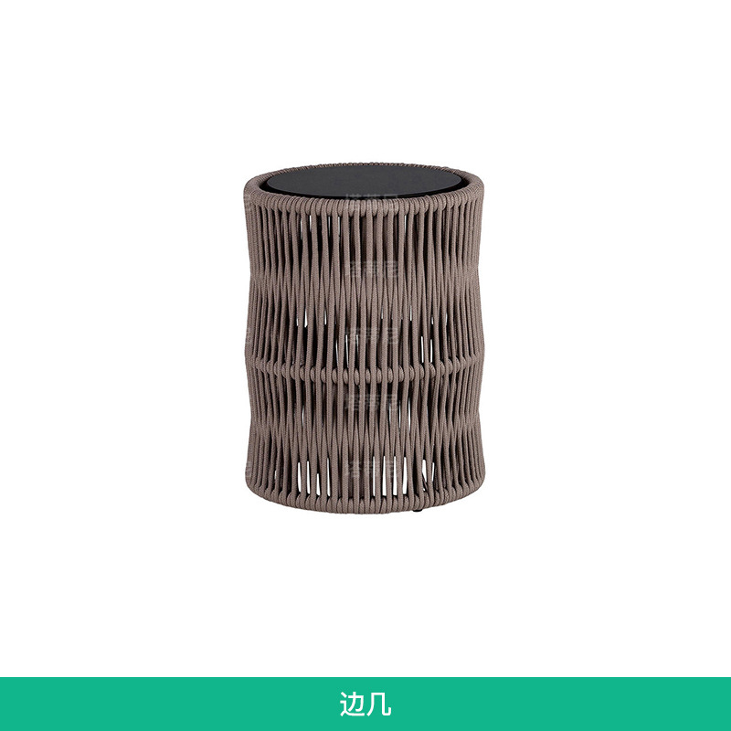 Sofá de exterior para villa, patio, terraza, sala de estar, muebles de ratán para jardín, balcón, conjunto de sofá y mesa de café