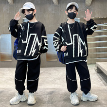 男童春秋款运动卫衣套装2025新款男孩网红中大儿童春装帅气时髦潮