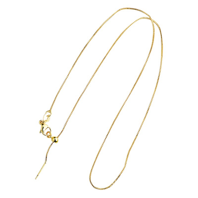 14k包金保色万能箱子鎖diy手作り調節可能箱ネックレス部品アクセサリービーズ材料