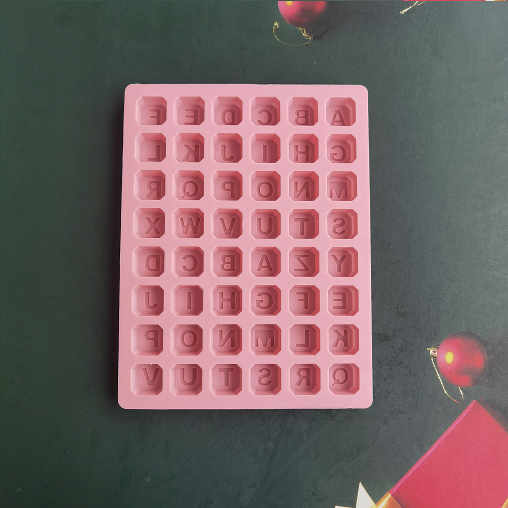 Teclado 190 letras molde de silicona pastel helado pudín molde de postre jabón utensilios