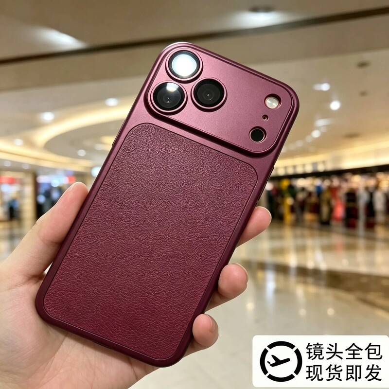 This phone case transforms your iPhone 18 Pro Max into an iPhone 17 with a lychee-patterned, plain leather design, offering screen protection and drop resistance This phone case transforms your iPhone 18 Pro Max into an iPhone 17 with a lychee-patterned, plain leather design, offering screen protection and drop resistance